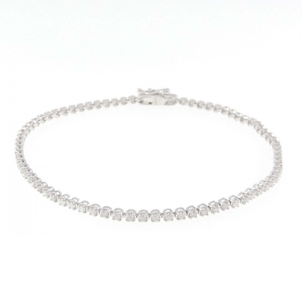 K14WG ダイヤモンド ブレスレット 1.00CT