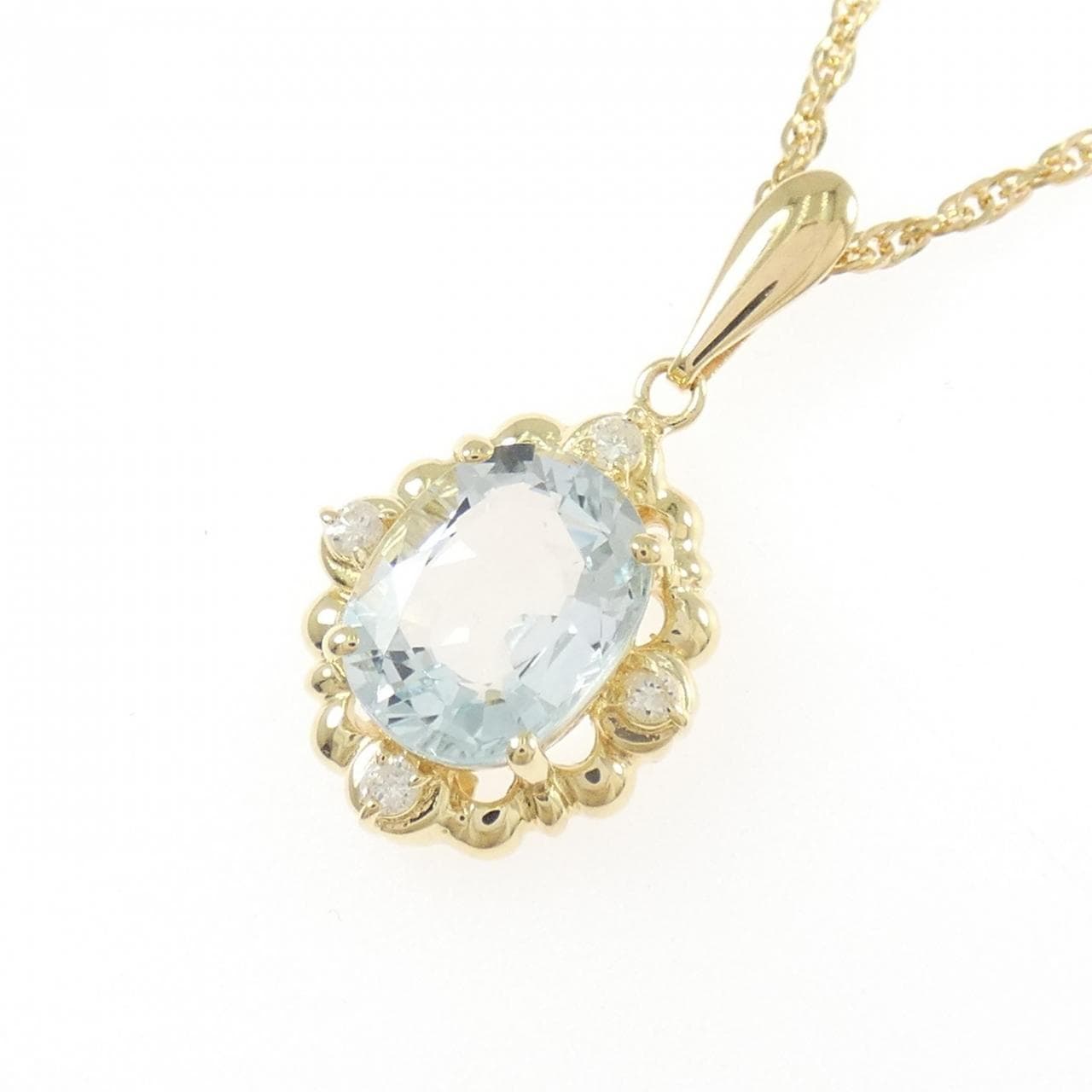 K18YG Aquamarine Necklace 2.00CT