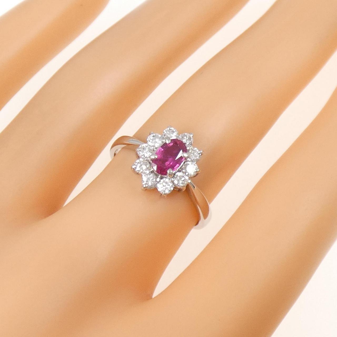 PT900 ルビー リング 0.53CT
