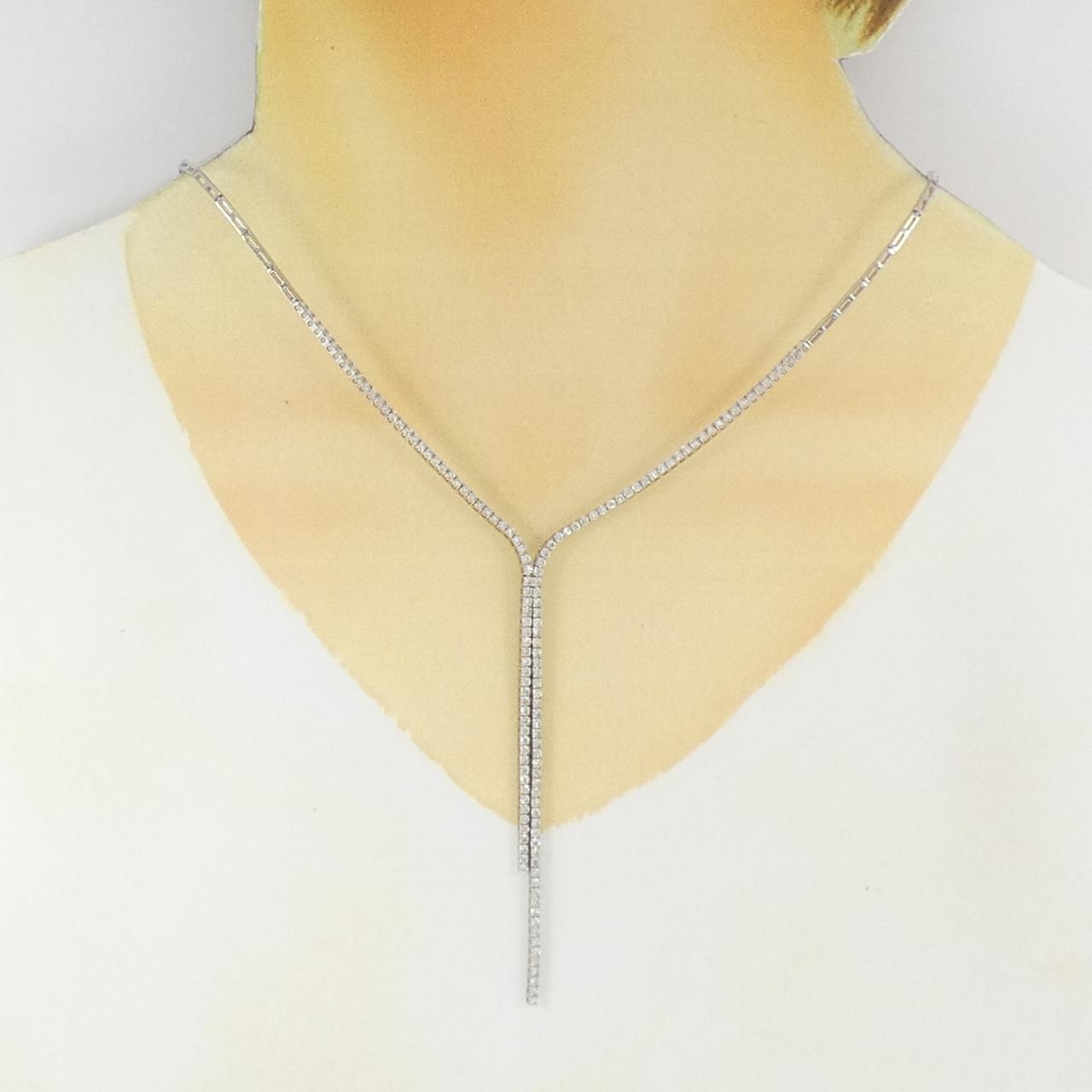 K18WG ダイヤモンド ネックレス 2.55CT