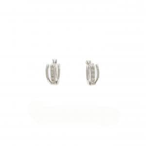 K18WG ダイヤモンド ピアス 0.10CT