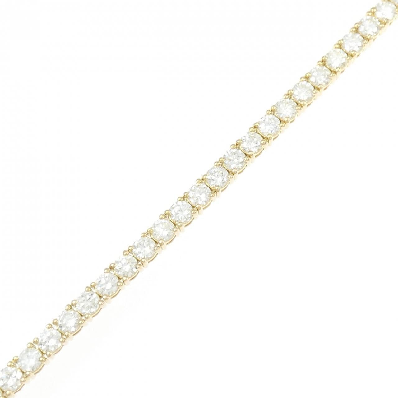 [再加工款] K18YG鑽石手鍊 6.20CT