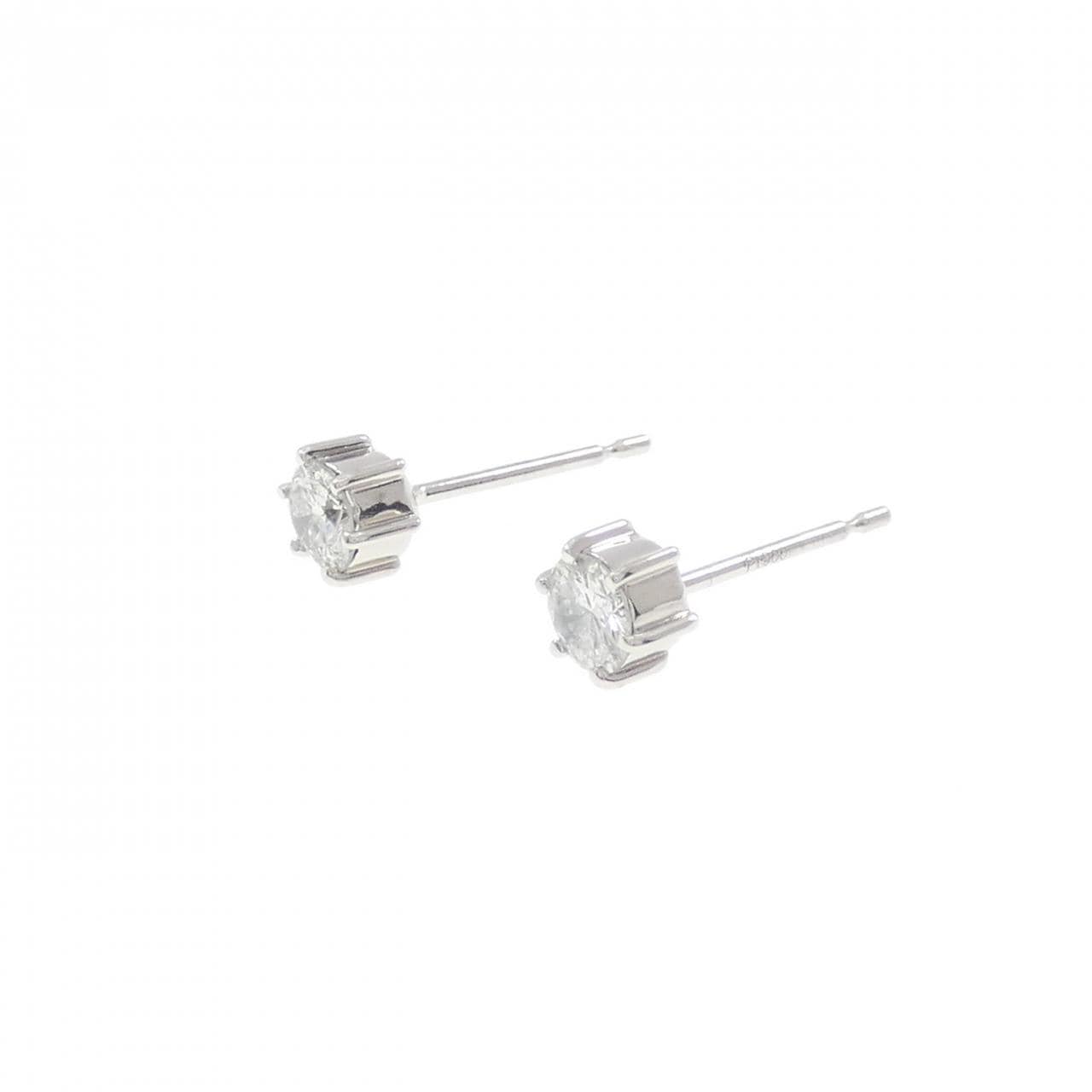 PT900 ソリティア ダイヤモンド ピアス 0.42CT