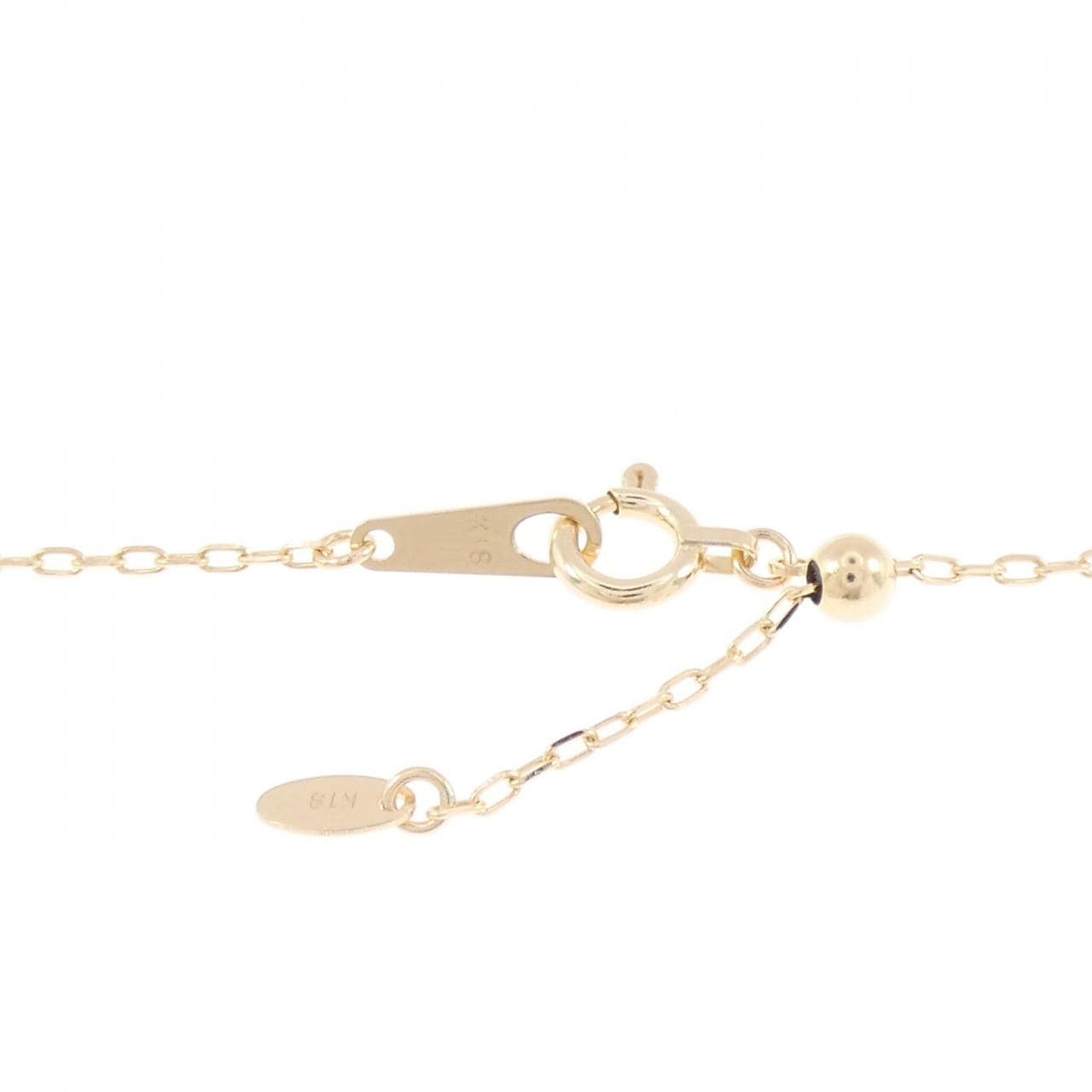 K18YG タートル トラピッチェエメラルド ネックレス 0.20CT