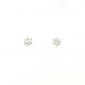 【リメイク】K18YG/ST ダイヤモンド ピアス 0.303CT 0.318CT G SI1-2 3EXT-EXT H&C