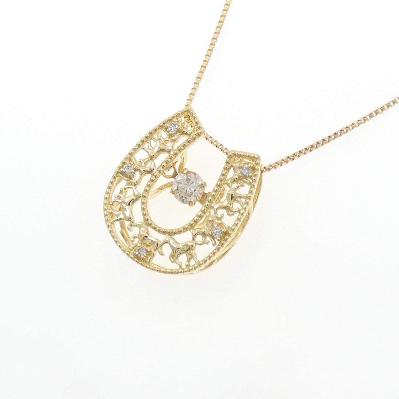 K18YG ダイヤモンド ネックレス 0.10CT