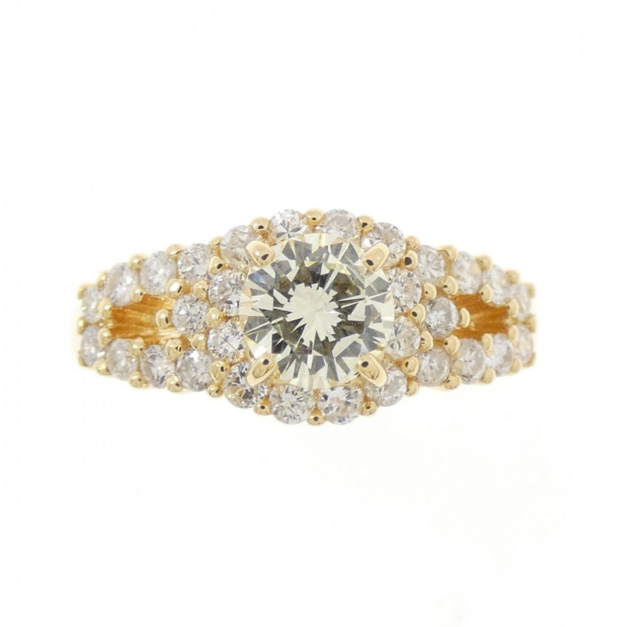 K18YG ダイヤモンド リング 0.46CT