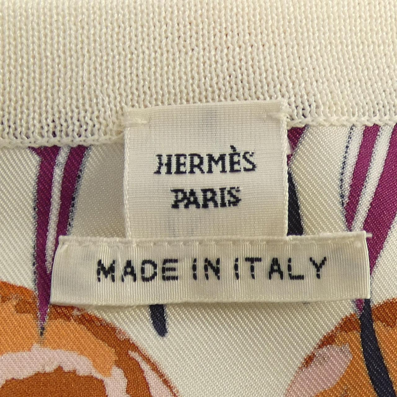 エルメス HERMES FLAMINGO PARTY *77-7771 ツイルレーヌ カーディガン