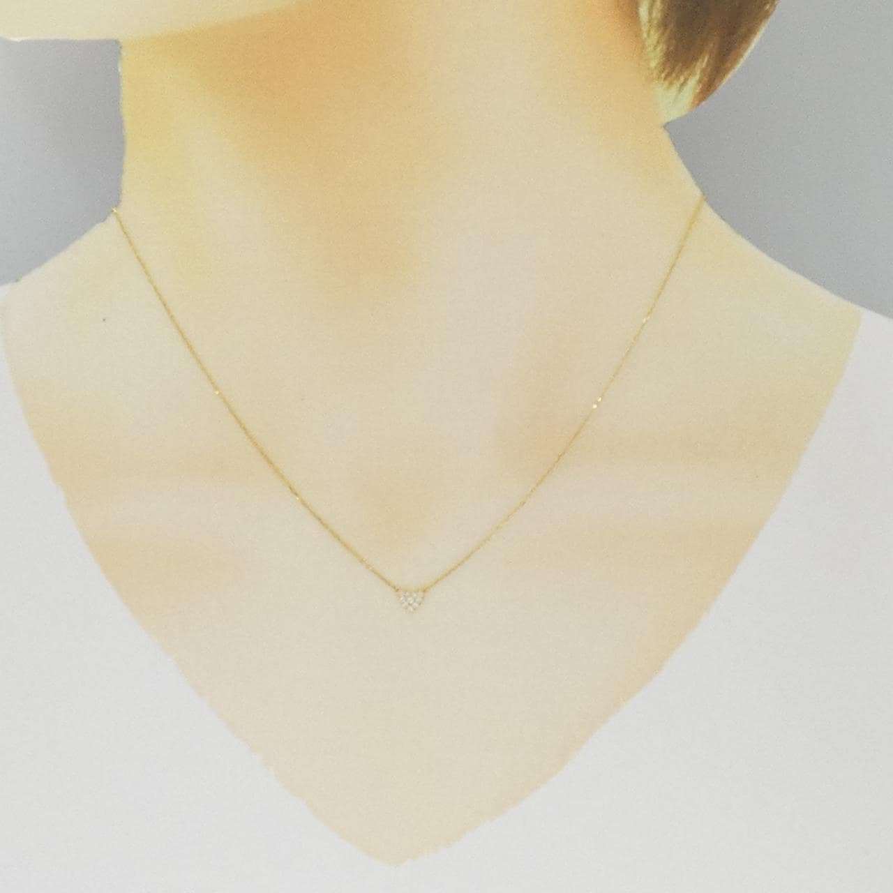 アーカー ハートパヴェ ネックレス 0.05CT