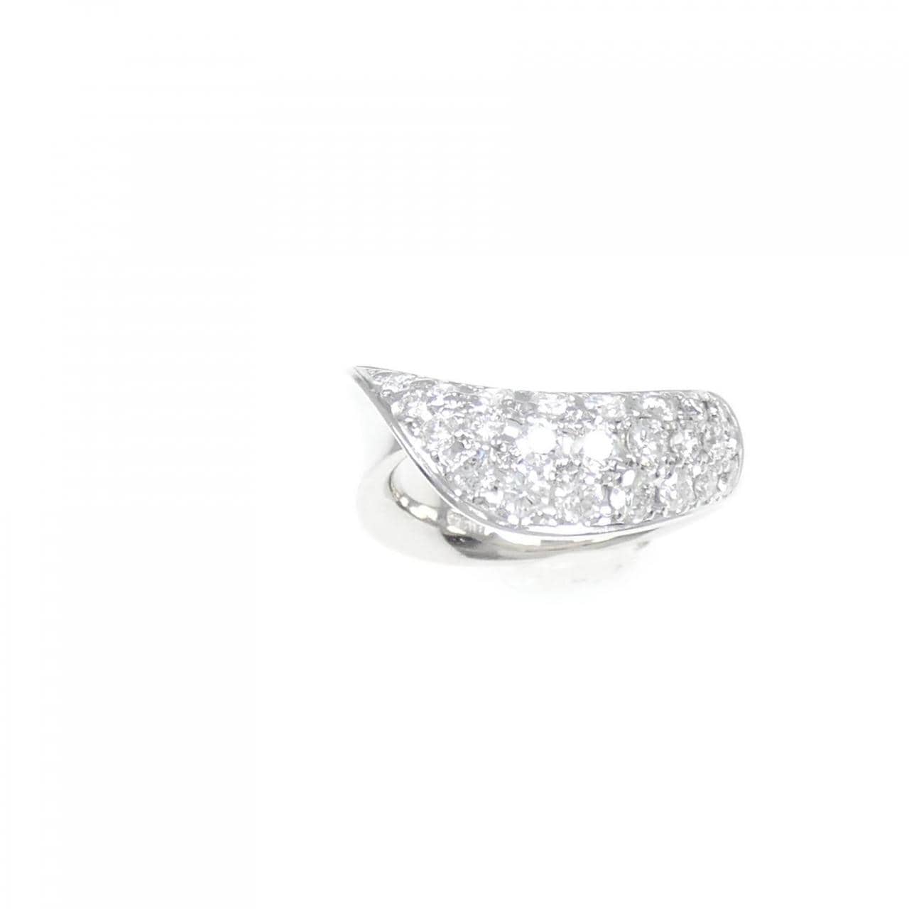 K18WG パヴェ ダイヤモンド リング 0.85CT