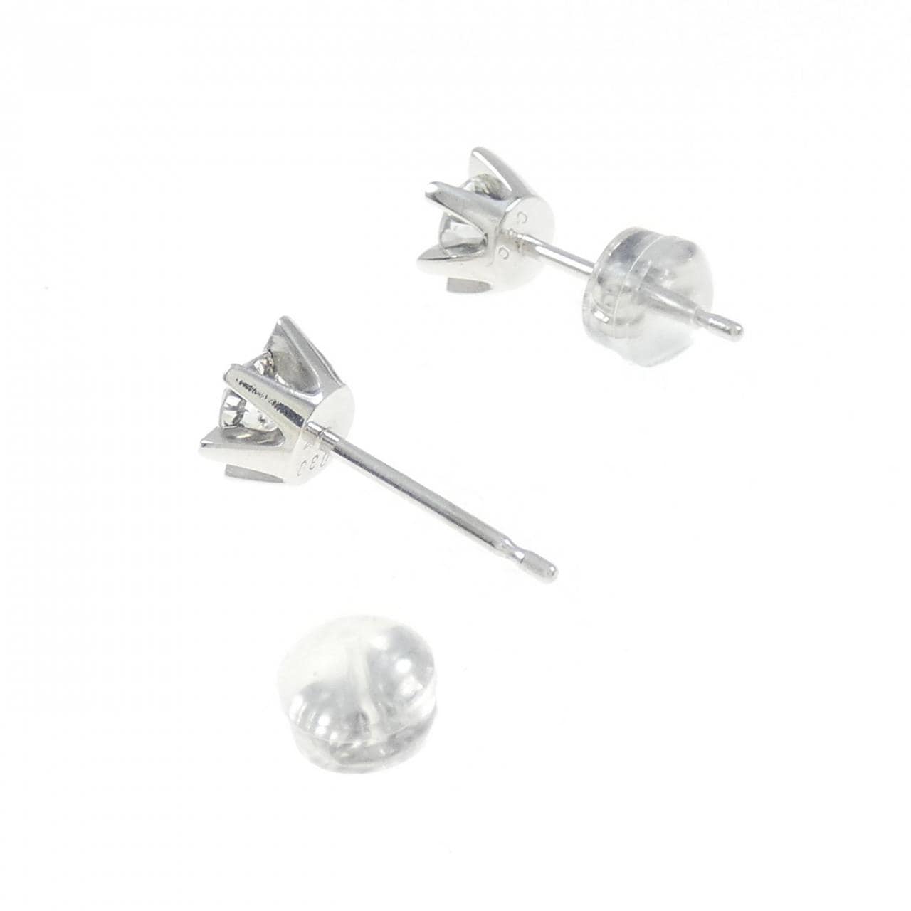 PT900 ソリティア ダイヤモンド ピアス 0.60CT