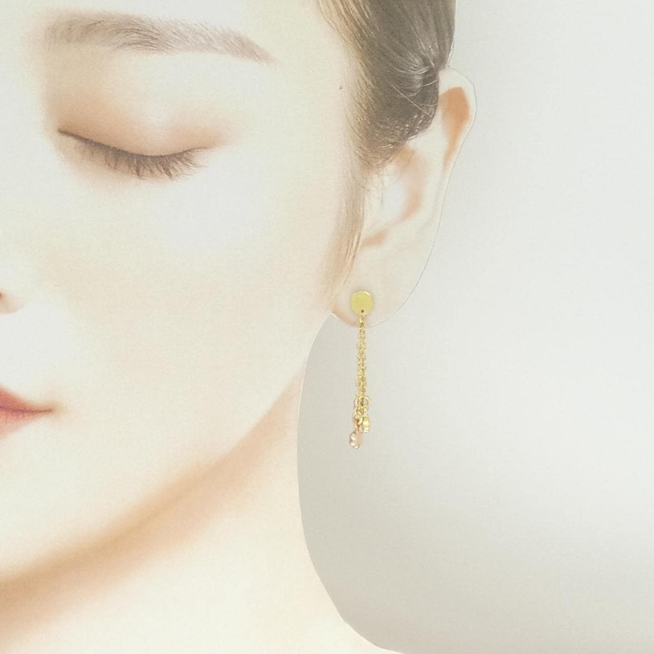 750スリーカラー/K18YG フラワー ピアス