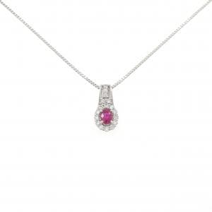 PT ルビー ネックレス 0.30CT