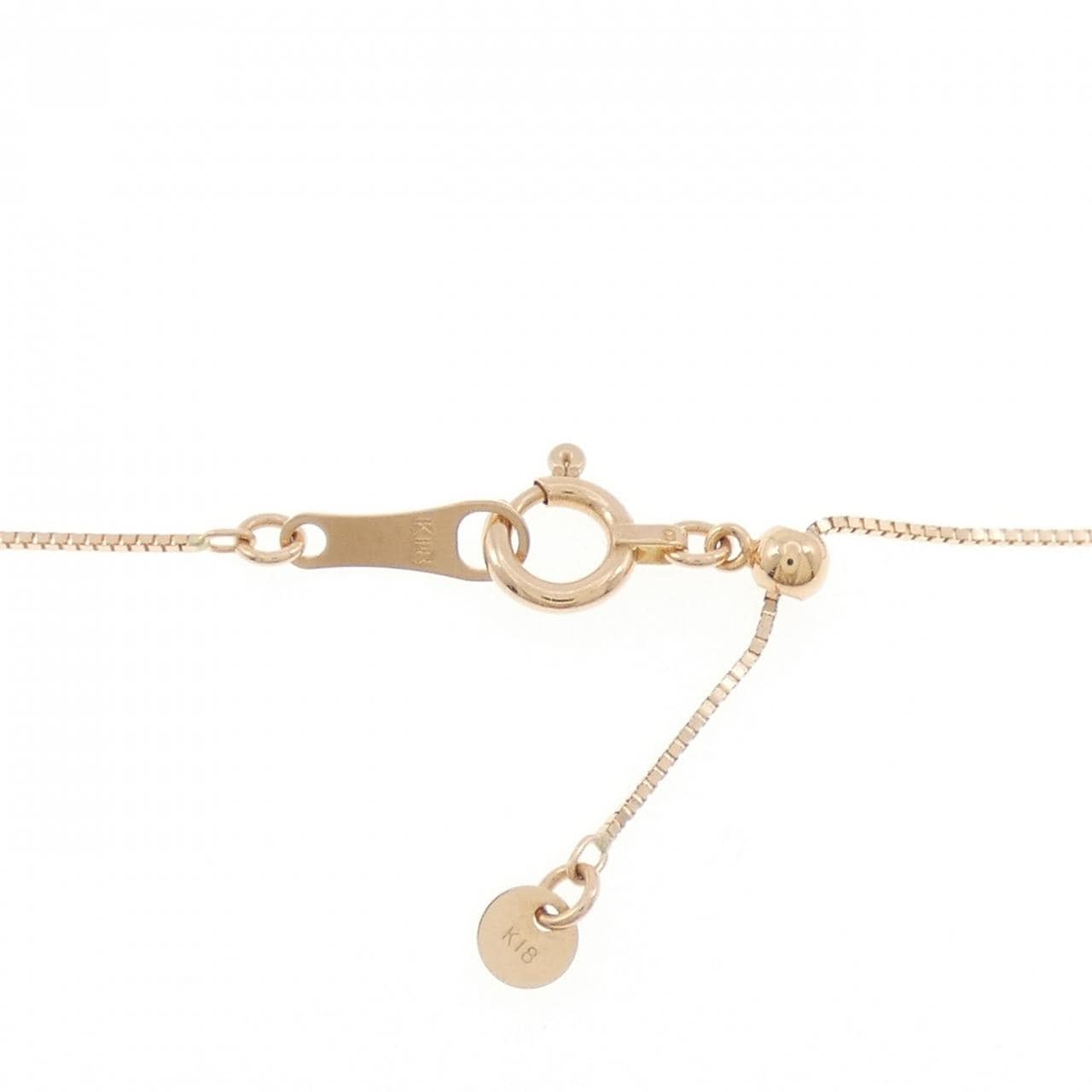 K18PG 三石鑽石項鍊 0.30CT