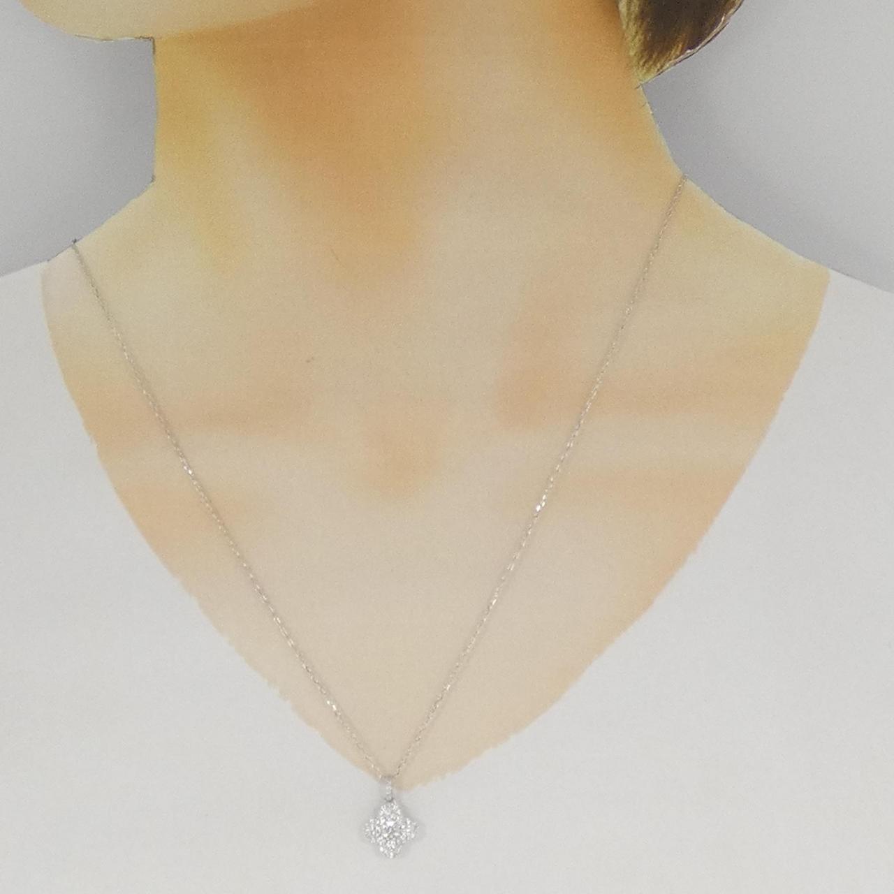 K18WG ダイヤモンド ネックレス 0.127CT