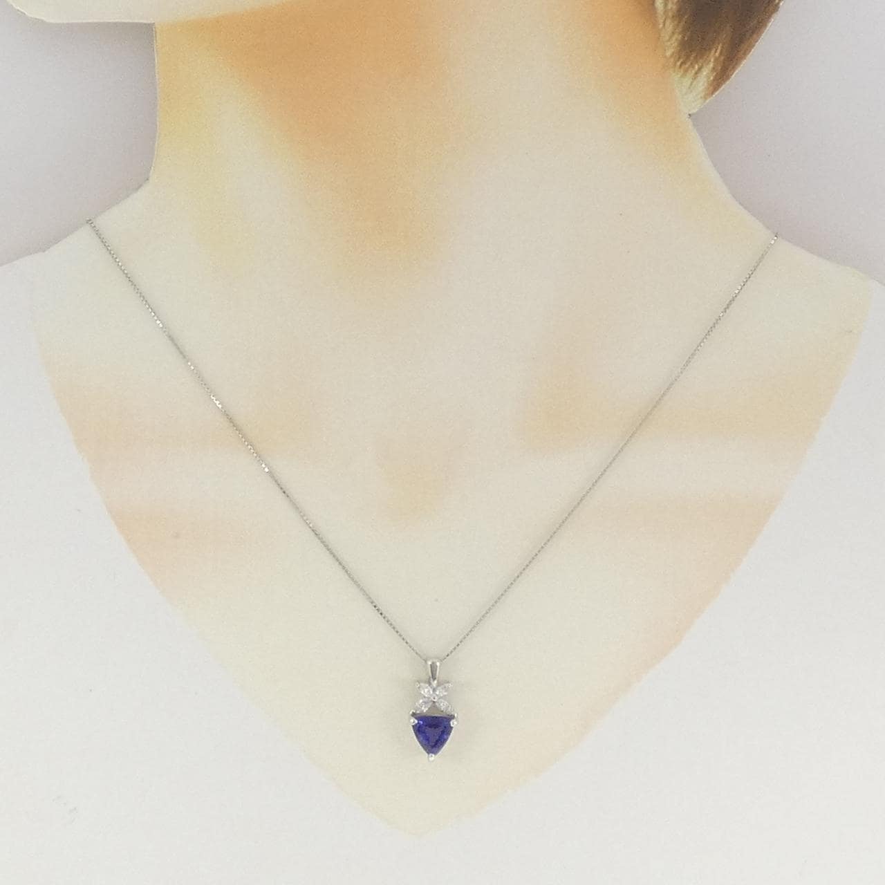 PT900/PT850 タンザナイト ネックレス 1.88CT