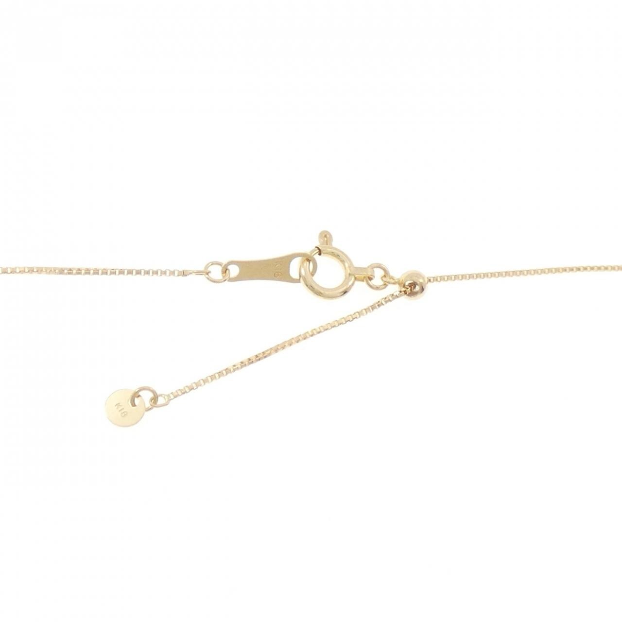 K18YG イニシャルM ダイヤモンド ネックレス 0.11CT