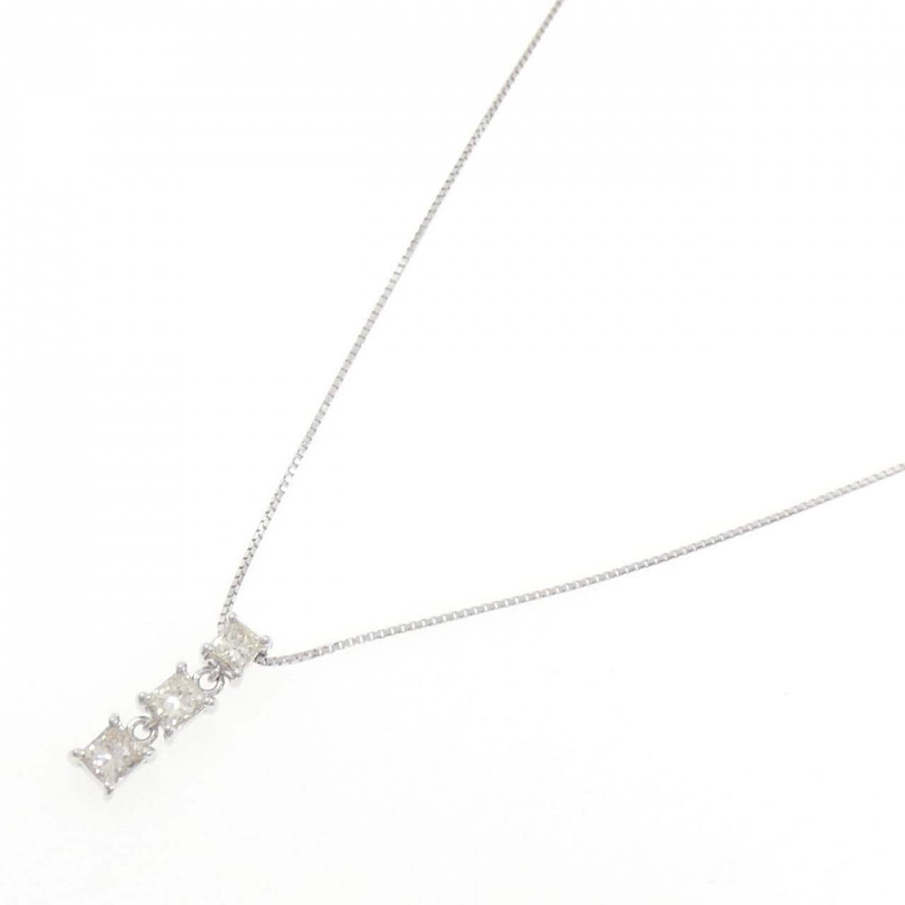 K18WG ダイヤモンド ネックレス 0.67CT