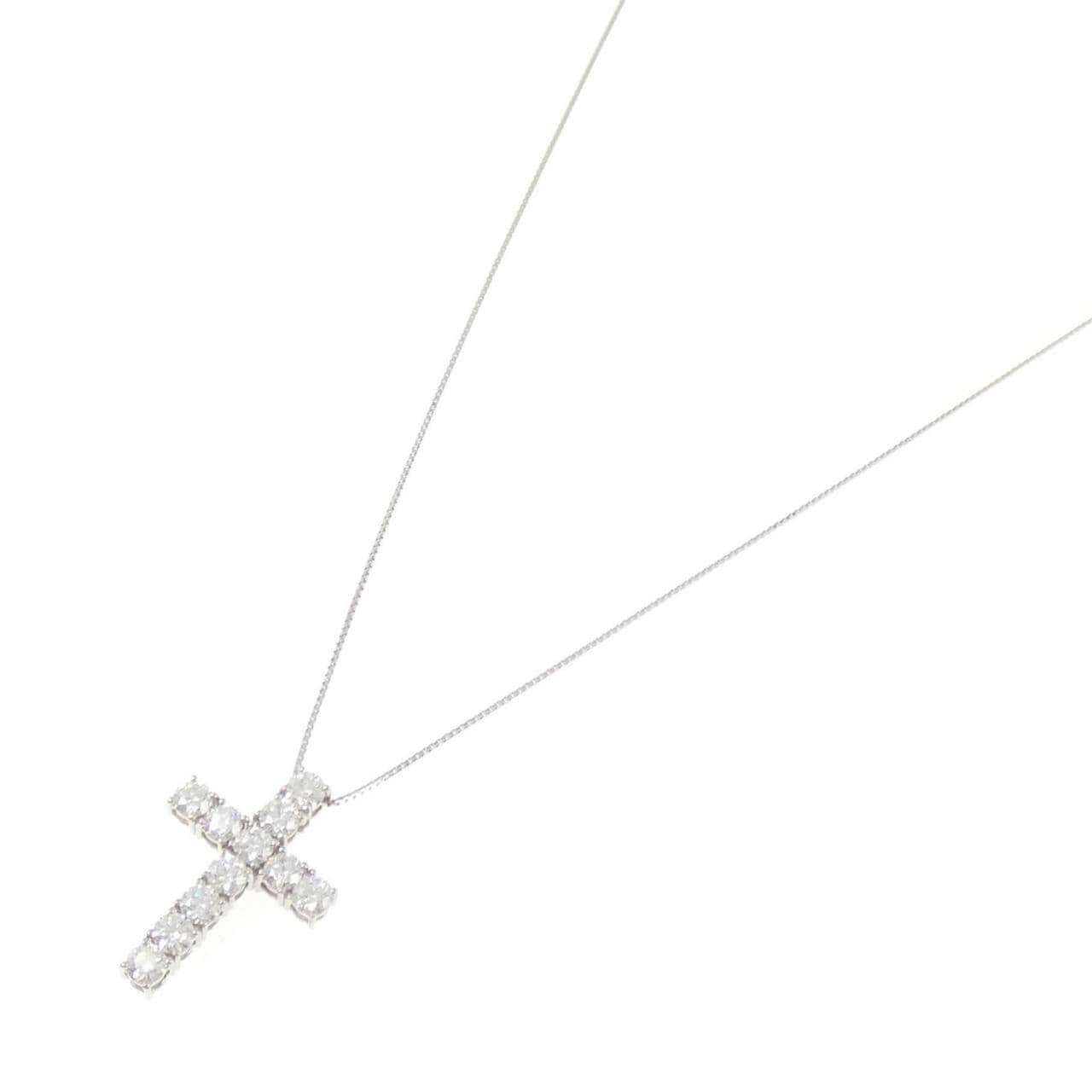 PT900/PT850 クロス ダイヤモンド ネックレス 2.27CT