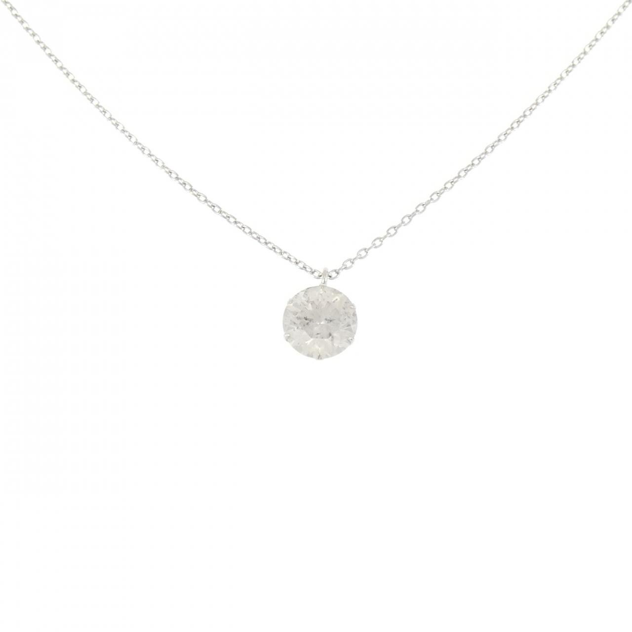 PT900/PT850 ソリティア ダイヤモンド ネックレス 0.90CT