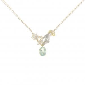 K18YG/PT900/K18WG ベリル ネックレス 1.01CT