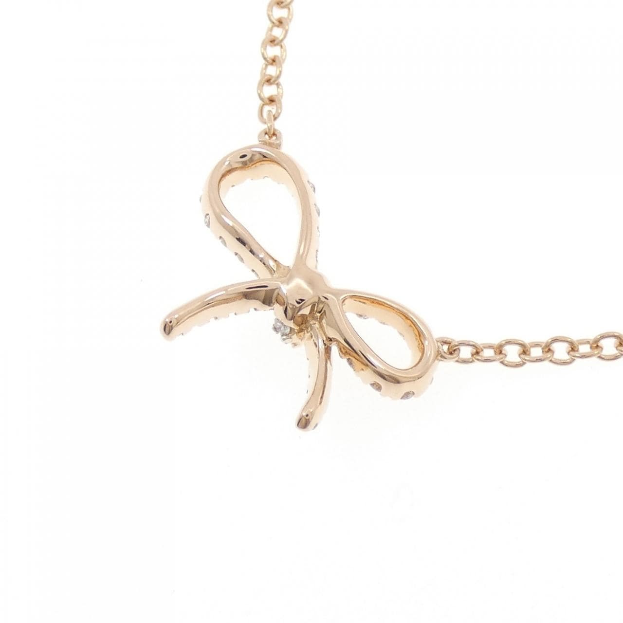 750PG Ribbon Diamond Necklace 0.22CT
