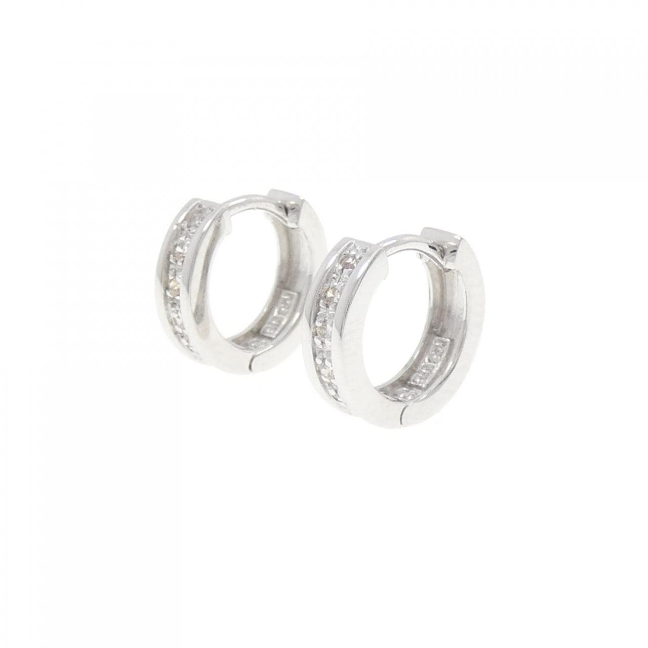 K18WG ダイヤモンド ピアス 0.10CT