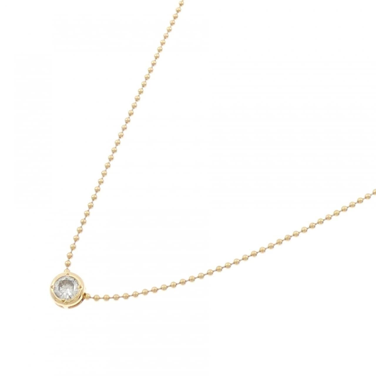 K18YG ソリティア ダイヤモンド ネックレス 0.20CT