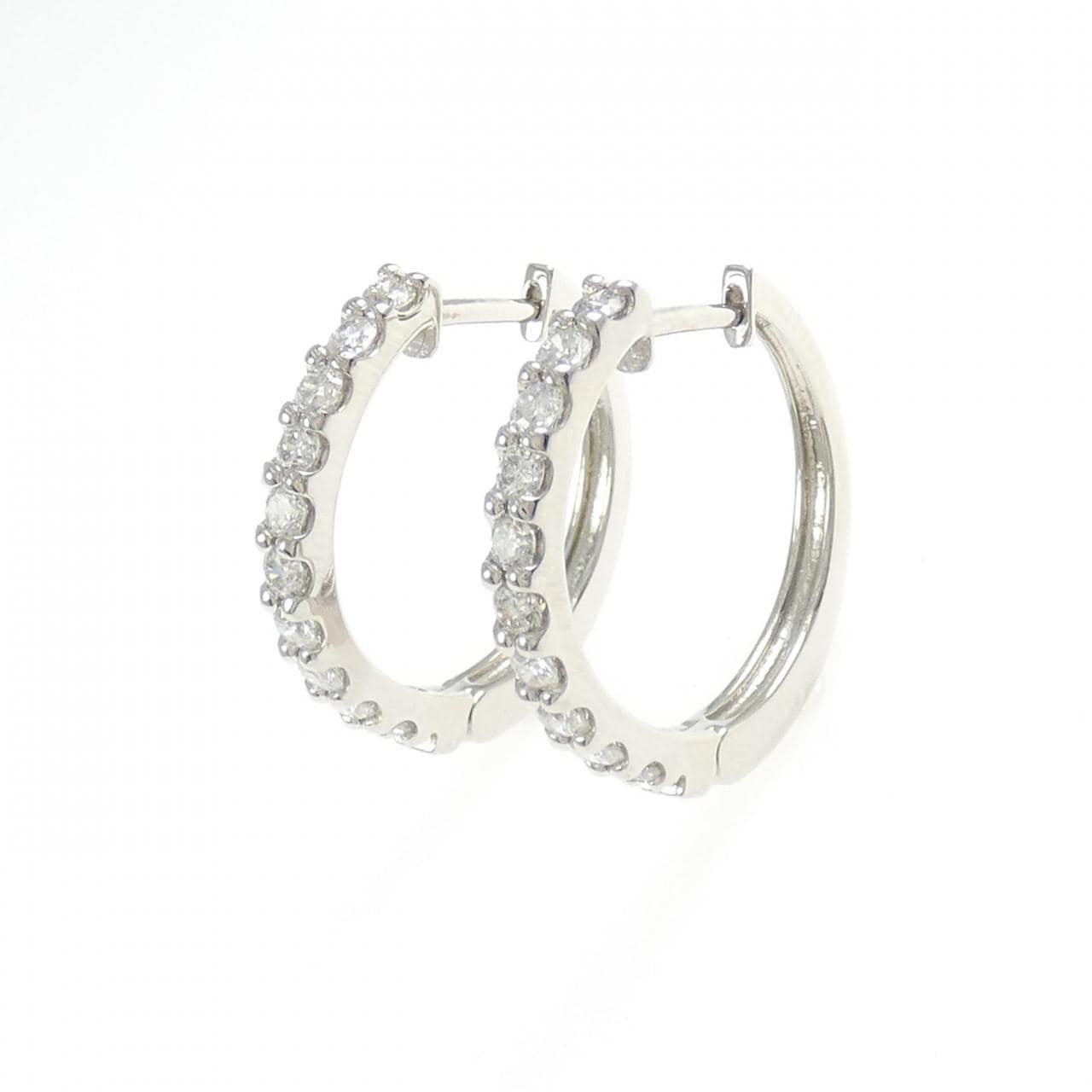 PT900 ダイヤモンド フープ ピアス 1.00CT