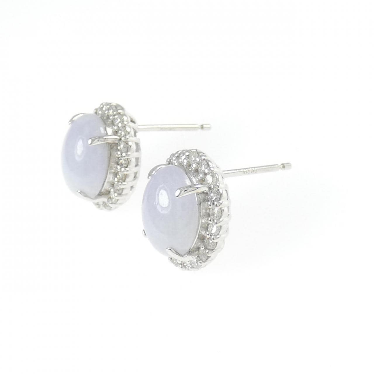 K18WG ラベンダーヒスイ ピアス