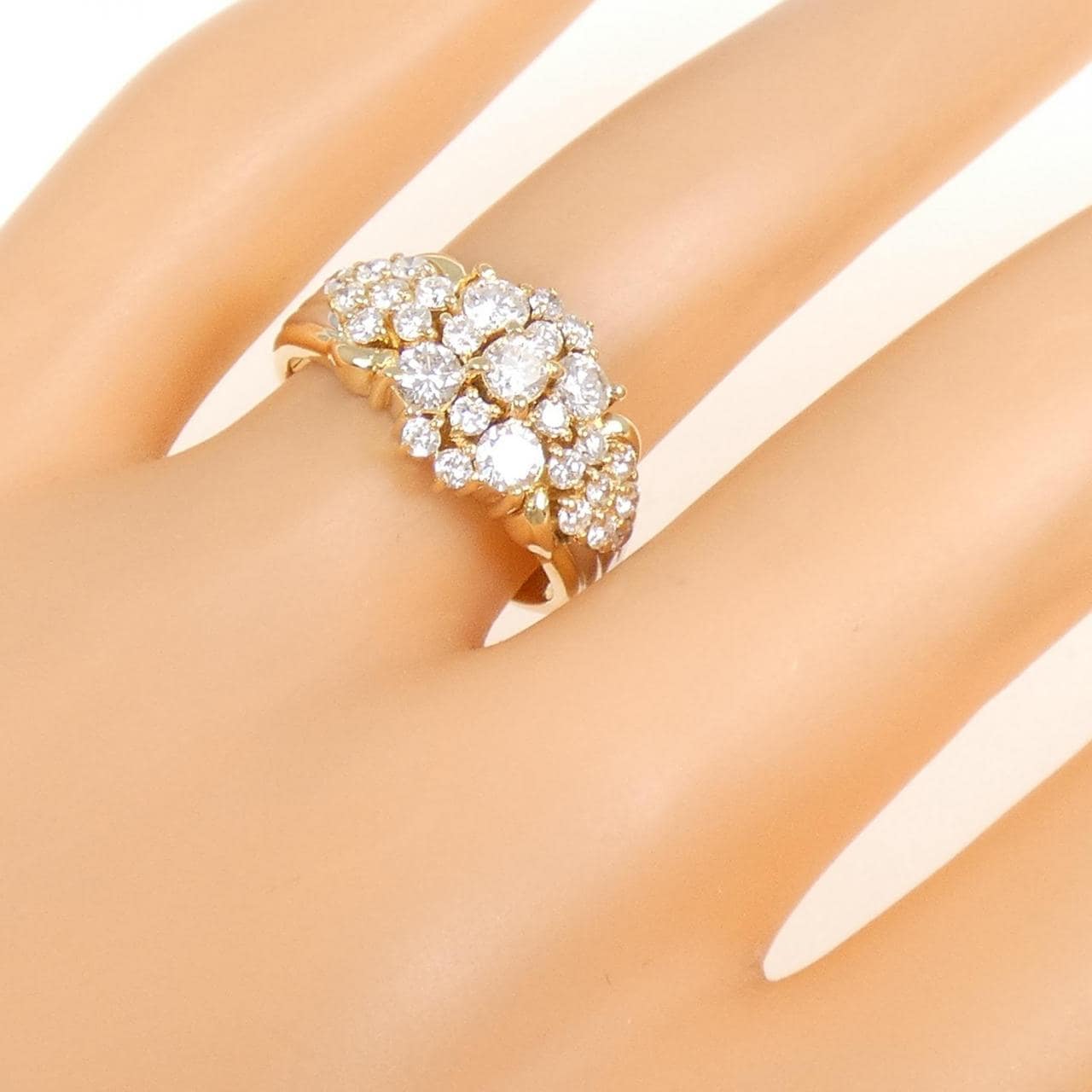 K18YG/PT900 ダイヤモンド リング 1.00CT