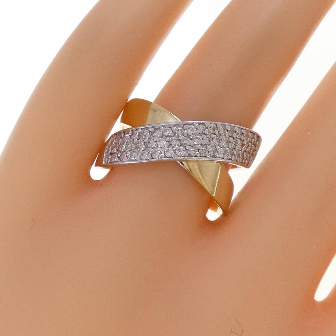 K18YG/K18WG ダイヤモンド リング 0.50CT