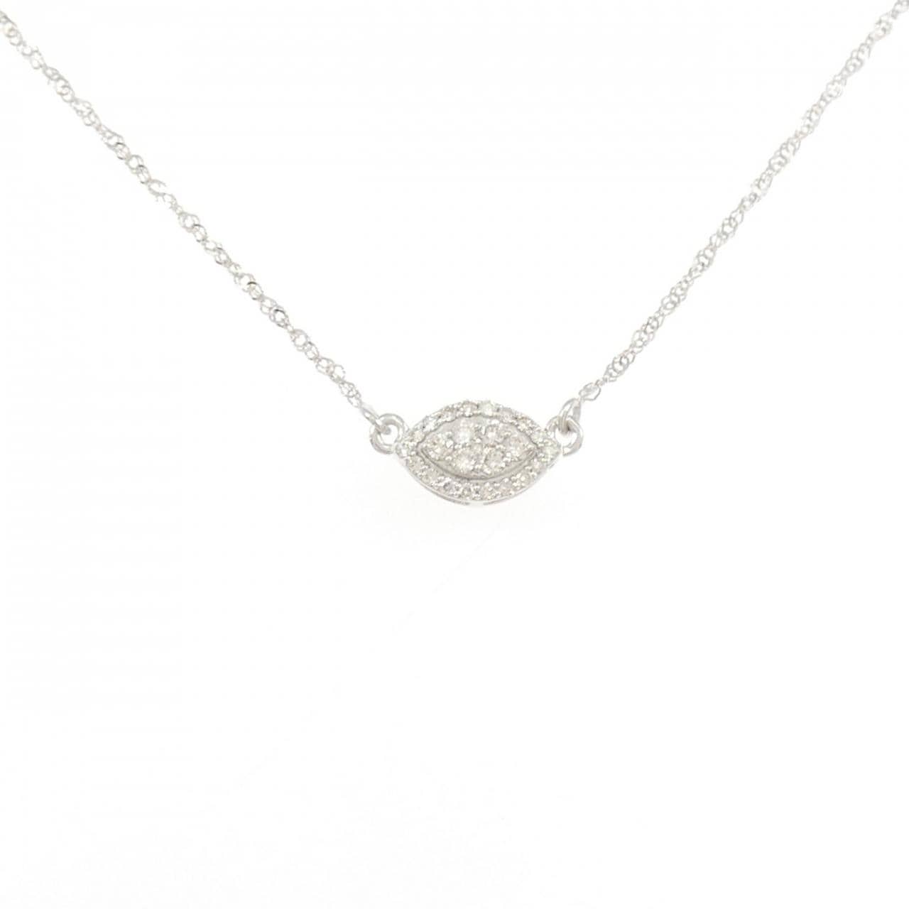 750WG ダイヤモンド ネックレス 0.16CT