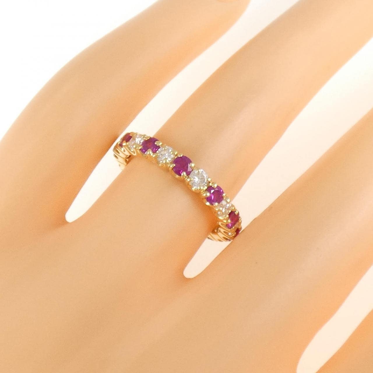 K18YG ルビー リング 0.961CT