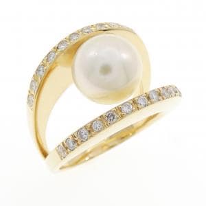 K18YG アコヤパール リング 9mm