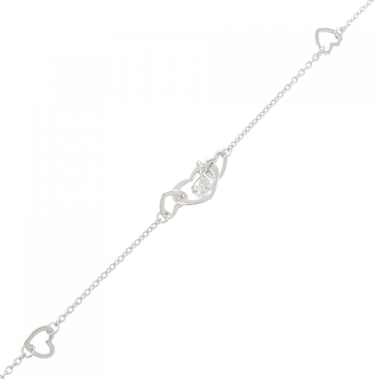 K10WG ハート キュービック ブレスレット