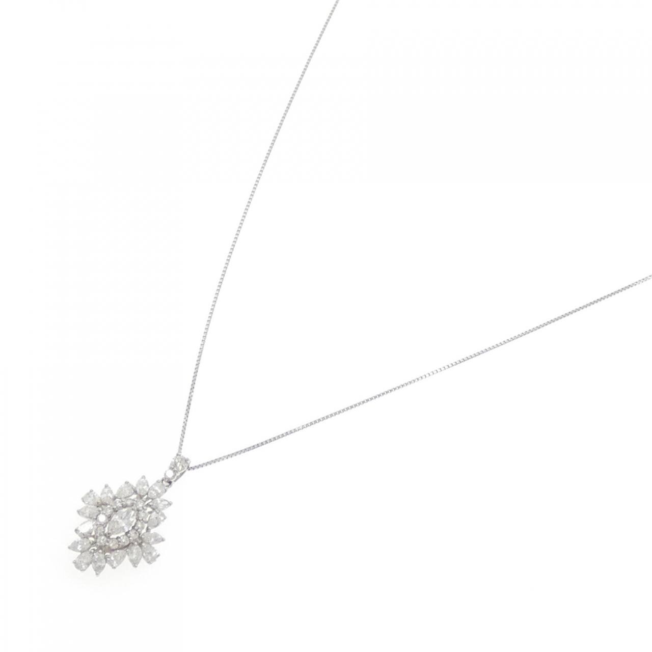 【新品】PT900/PT850 ダイヤモンド ネックレス 0.14CT