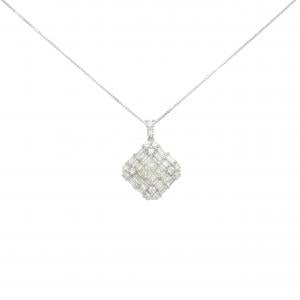【新品】PT900/PT850 ダイヤモンド ネックレス 1.00CT