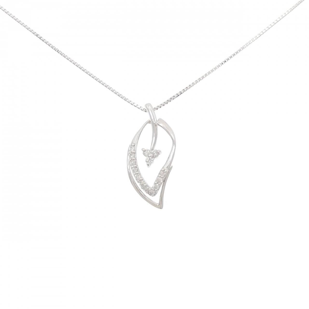 K18WG ダイヤモンド ネックレス 0.15CT