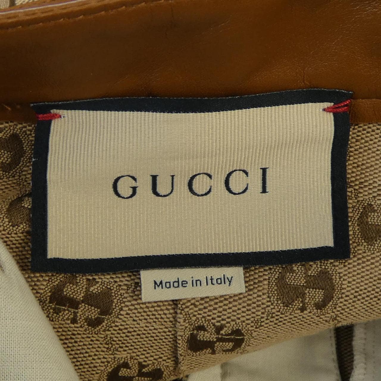 グッチ GUCCI レザー トリム GGキャンバス 681154 Z8AV7 ショートパンツ