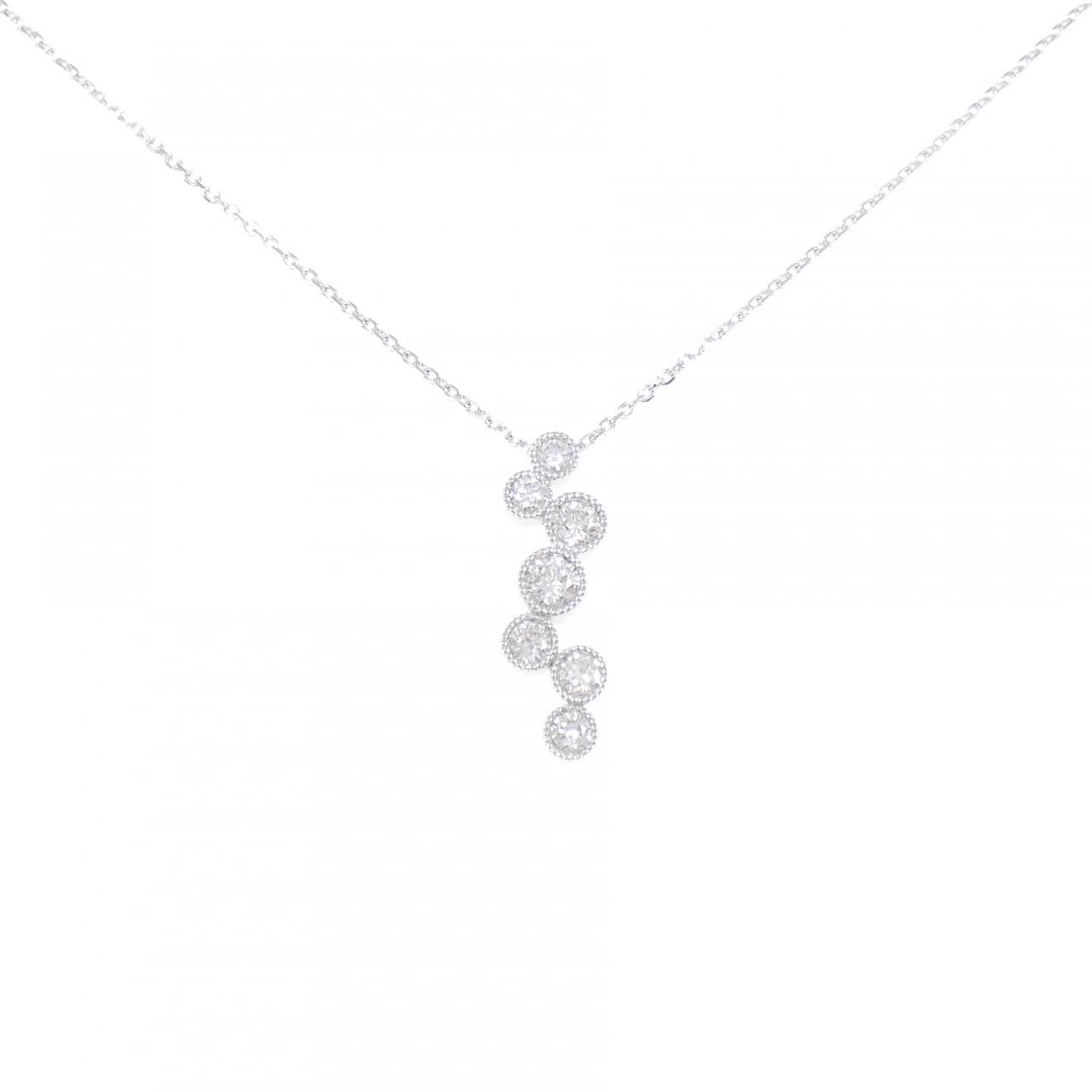 K18WG ダイヤモンド ネックレス 0.70CT