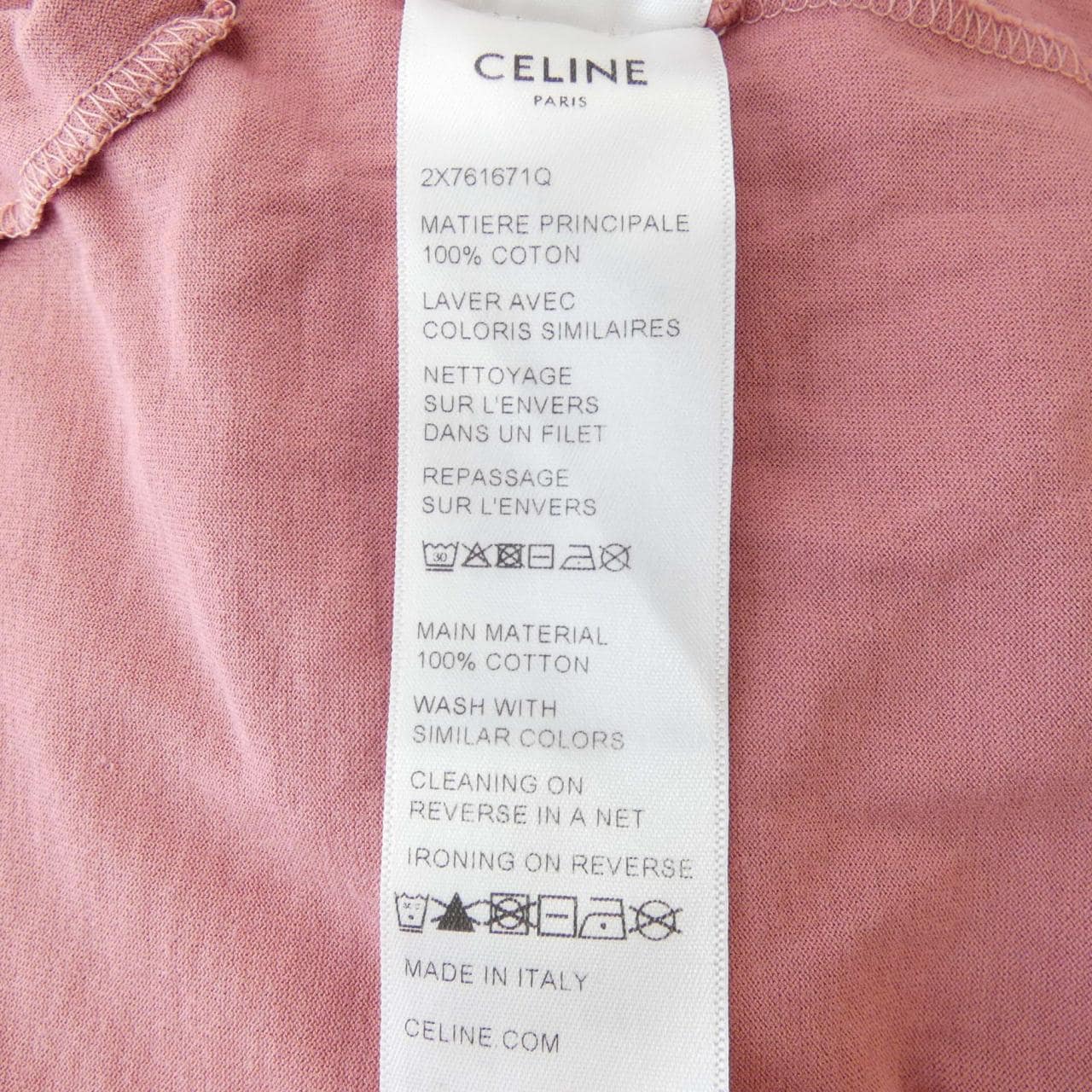 セリーヌ CELINE CELINEプリント クロップドTシャツ 2X761671Q Tシャツ