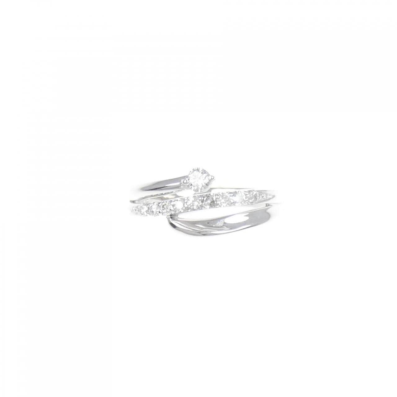 K18WG ダイヤモンド リング 0.30CT