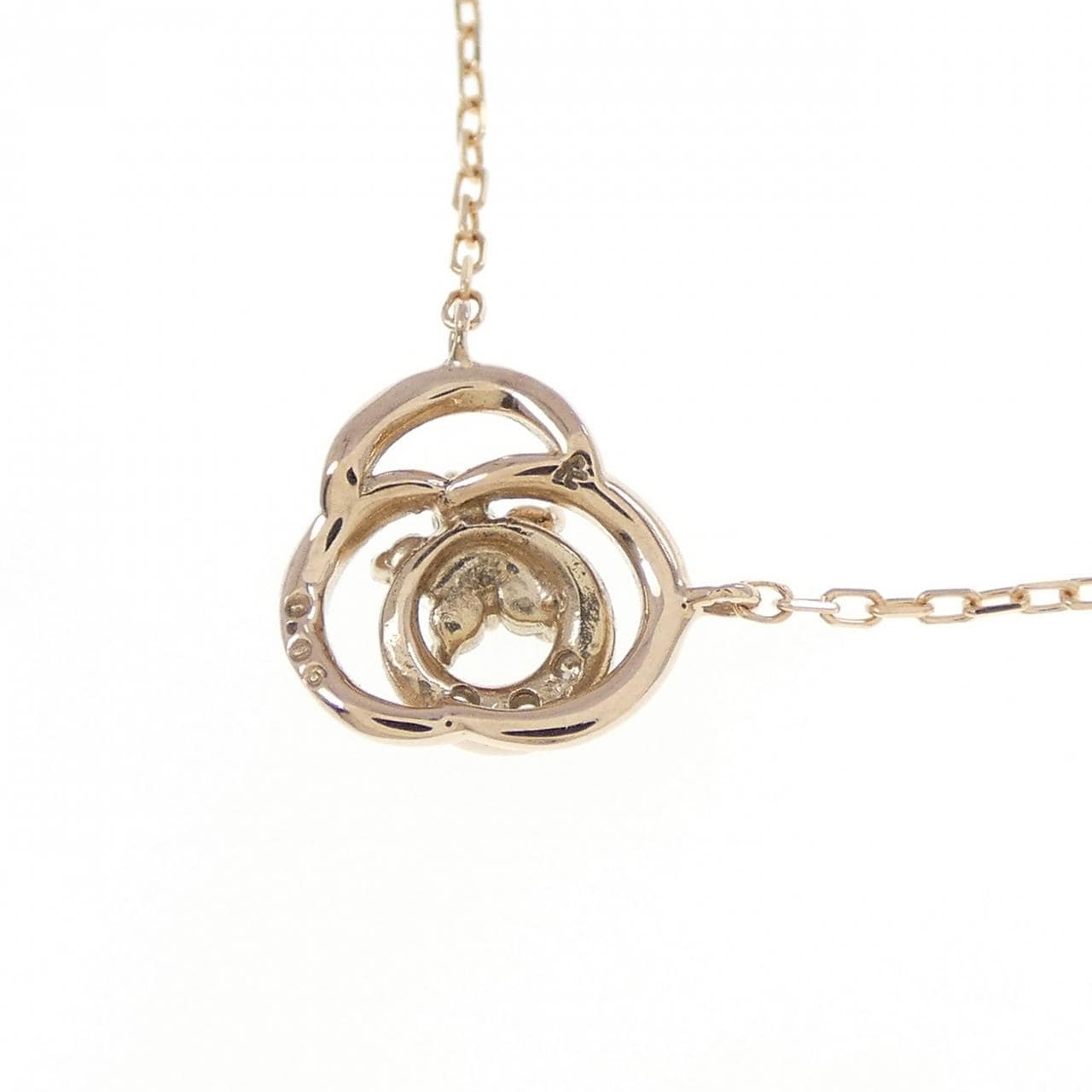 K18PG ムーン×スター ダイヤモンド ネックレス 0.06CT