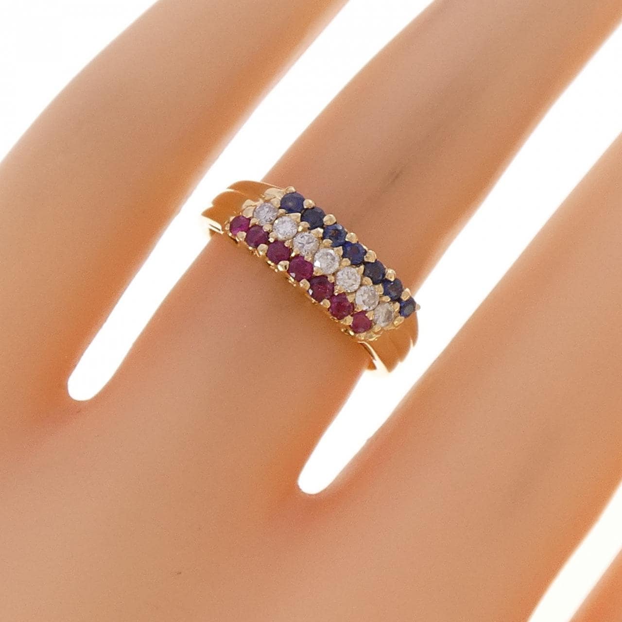 K18YG カラーストーン リング