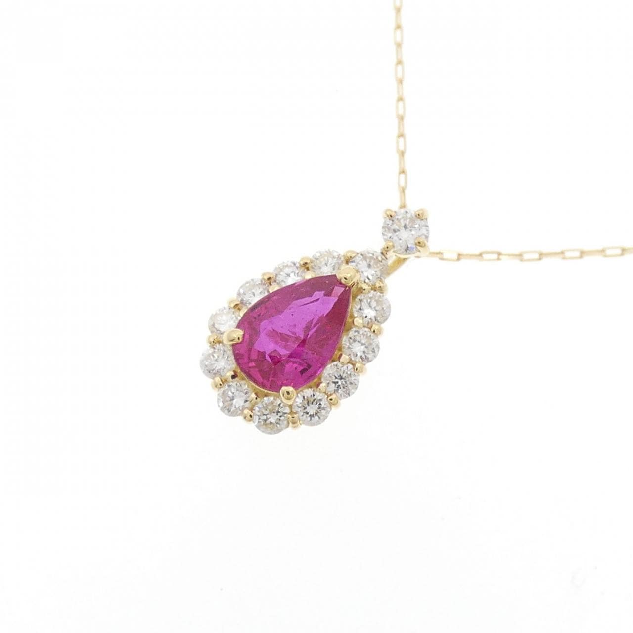 【新品】K18YG ルビー ネックレス 0.50CT