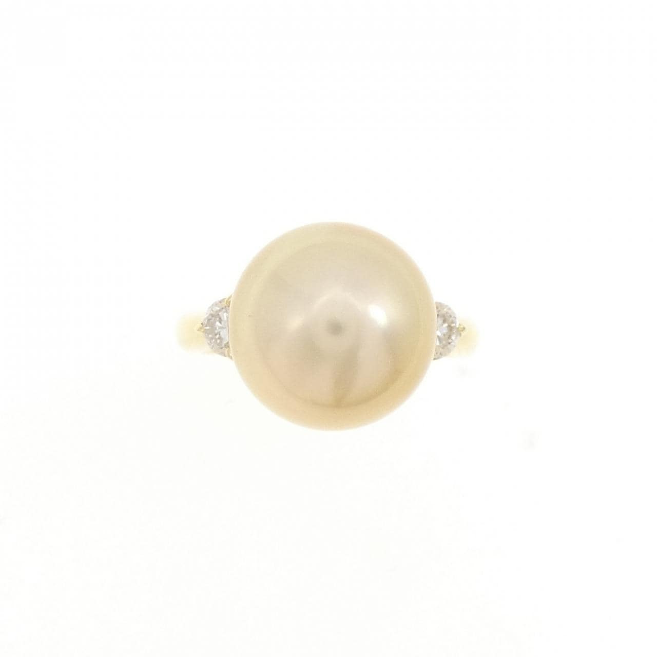 K18YG 白蝶パール リング 11.5mm