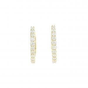 【新品】K18YG ダイヤモンド フープ ピアス 0.40CT