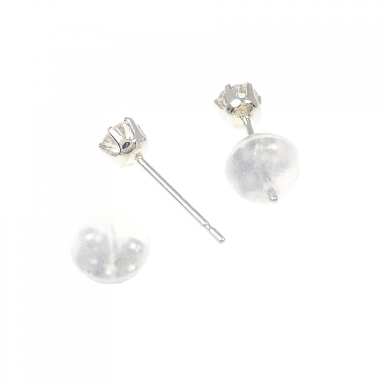 PT900 ソリティア ダイヤモンド ピアス 0.30CT