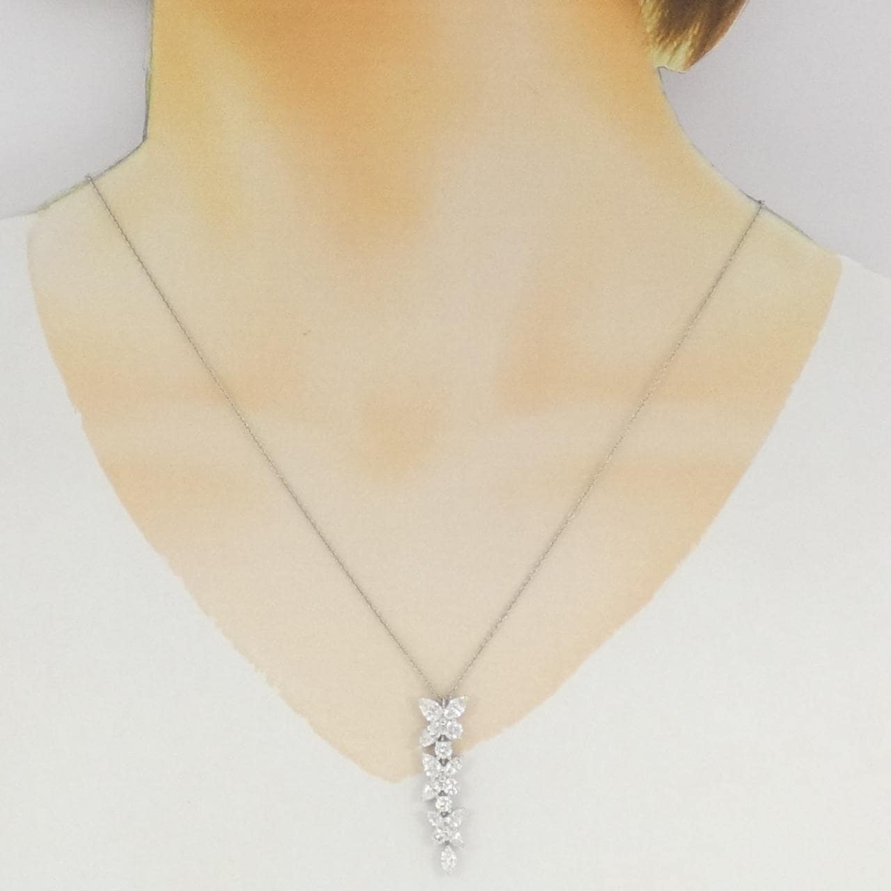 ティファニー ビクトリア ミックス クラスター ドロップ ネックレス